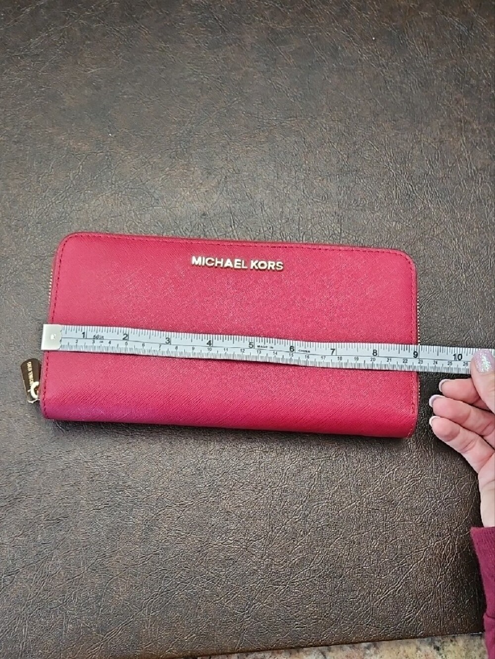 Michael Kors Mulberry Jet Set Zip-Around Leather Wallet - Picture 8 of 9